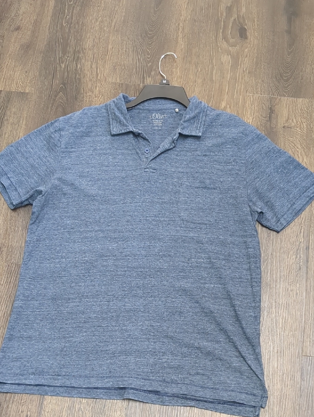 s.Oliver Organic Cotton Polo Shirt – Dark Gray XL